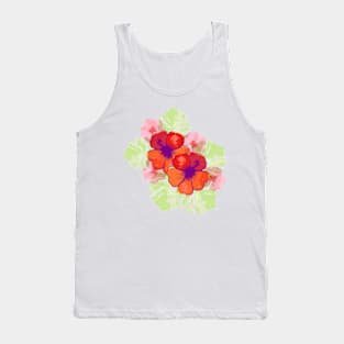 Hibiscus Flowers collage Tank Top